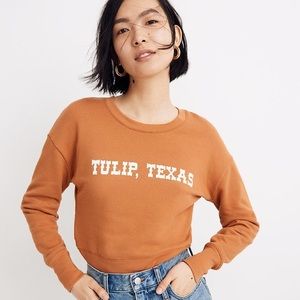 Madewell Tulip Texas Crop Sweatshirt